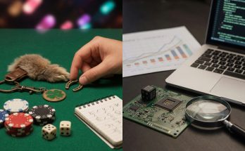 Foto veranschaulicht Mythen versus Fakten bei Casino Infinity: RNG, Auszahlungsquoten, Bonusbedingungen, Varianz.